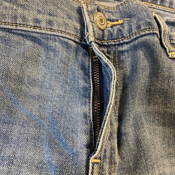 Old Navy Boyfriend Women Blue Distressed Ripped Jeans Standards Mid Rise Size 8 - Picture 6 of 13